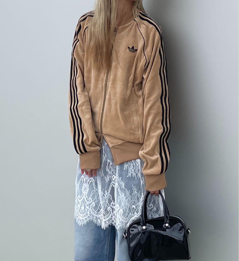 adidas SSTアディカラー　ベロア　トラックトップ　トラックジャケット