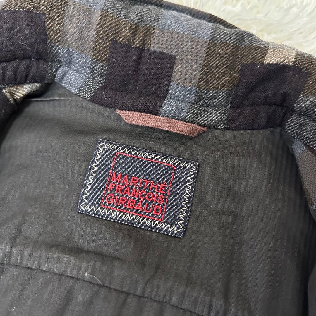 希少　マリテフランソワジルボー　スタッズ　パッチワーク　ロングコート　Lサイズ
