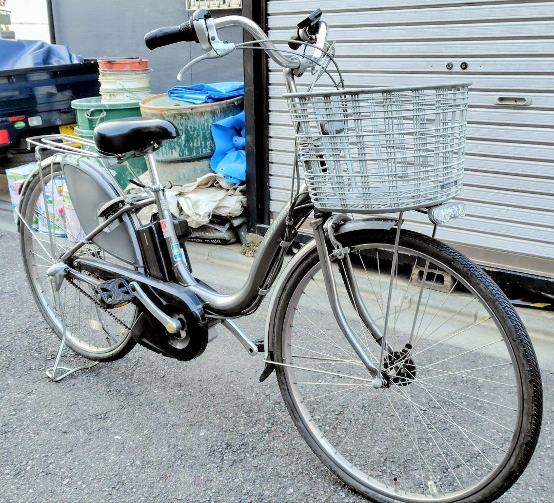 ブリヂストン　アシスタ　26インチ　内装3段　グレーM バッテリー、充電器付