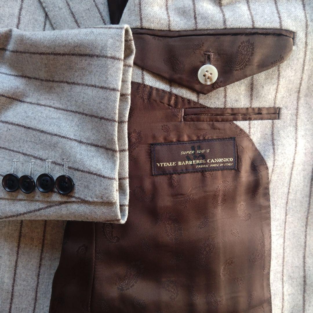 アイボリー　ＡＢ６　チョークストライプ　ブルックスブラザーズ　JPRESS