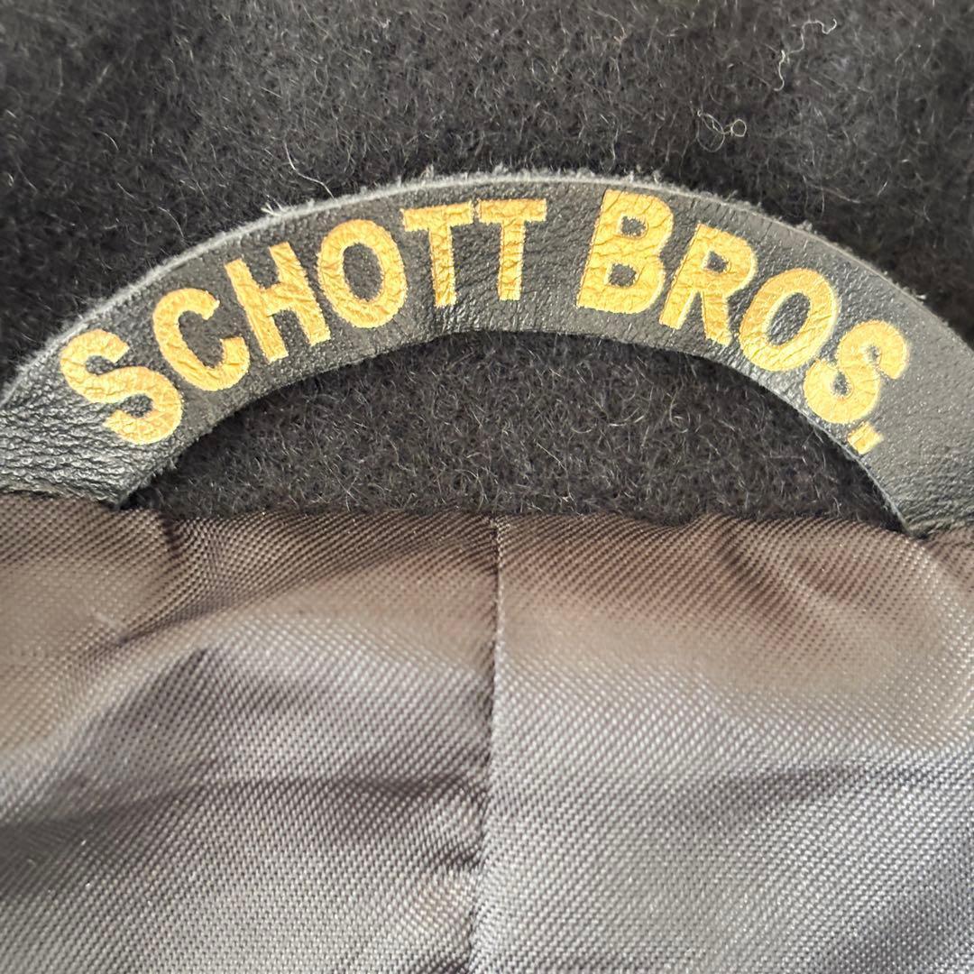 USA製✨️ショット シングルピーコート740N 34 黒 ウール メルトン