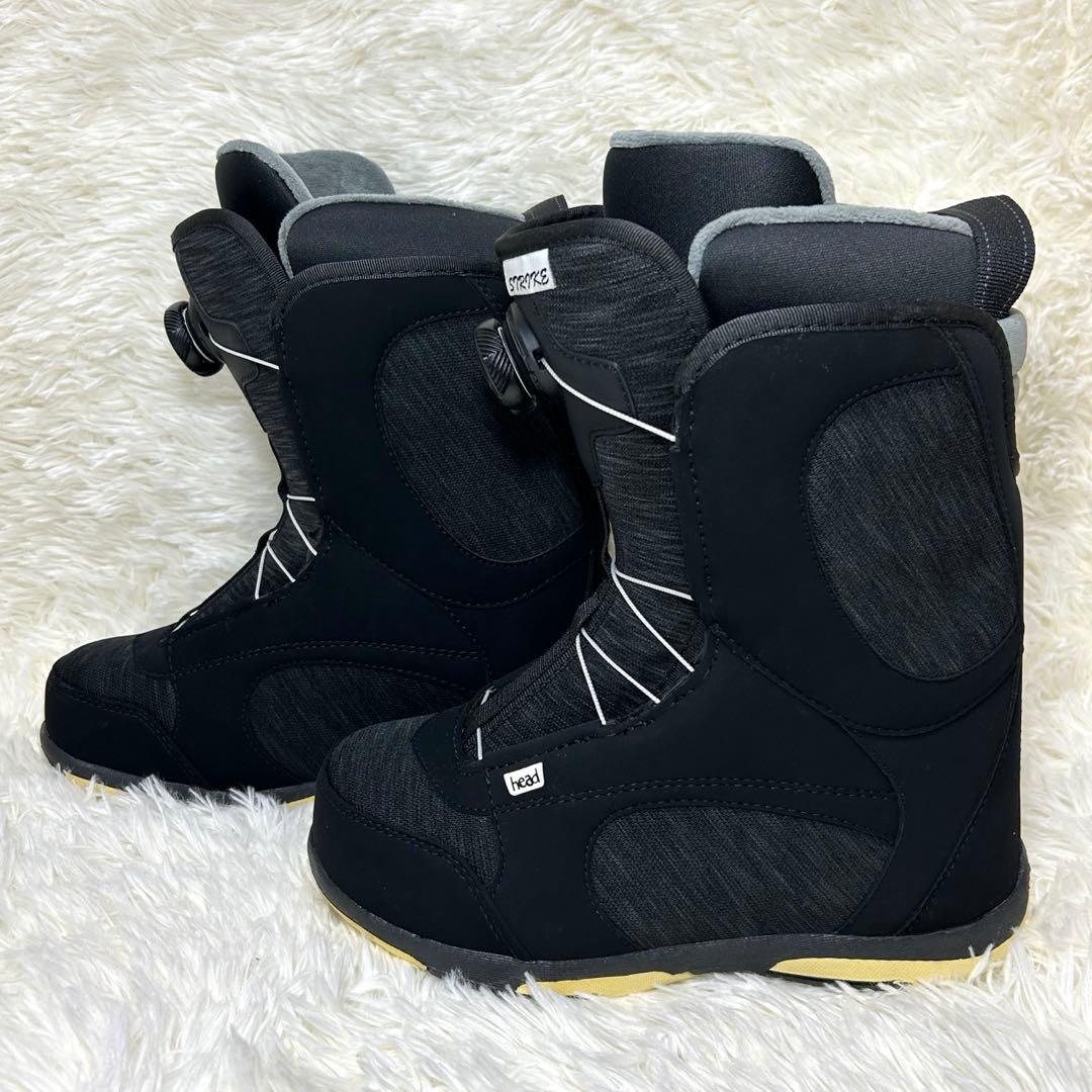 HEADスノーボードブーツブラック STRIKE BOA 24cm レディース