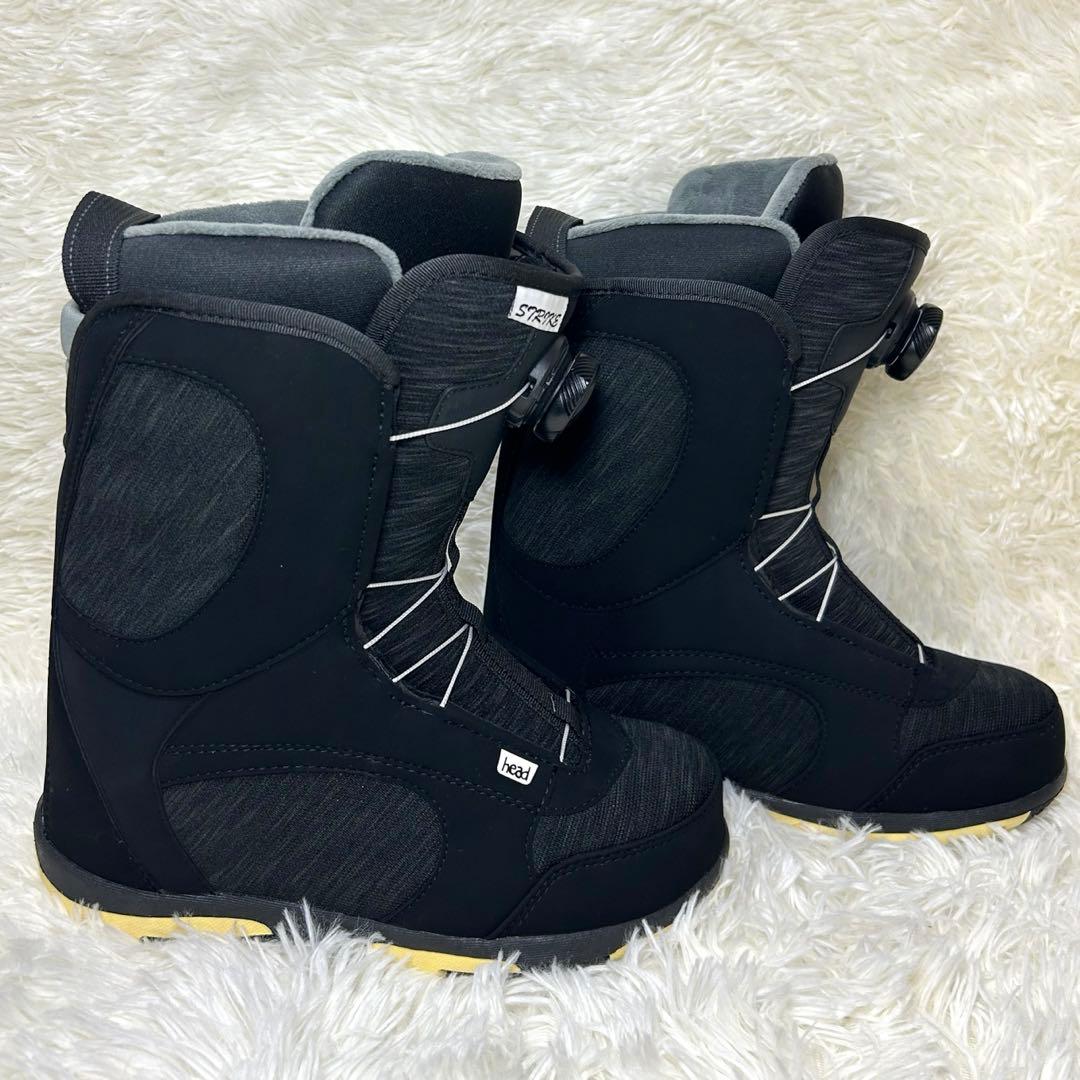 HEADスノーボードブーツブラック STRIKE BOA 24cm レディース