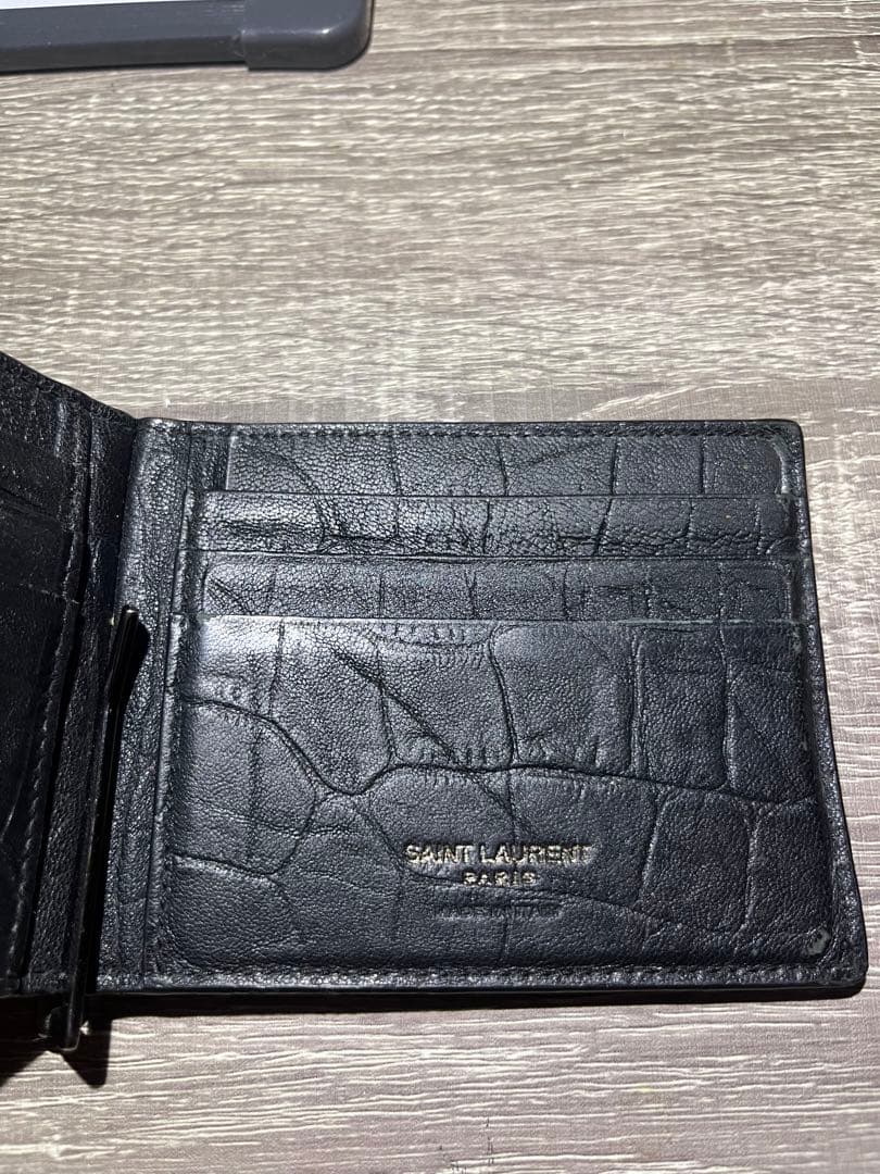 SAINT LAURENT ブラック マネークリップ