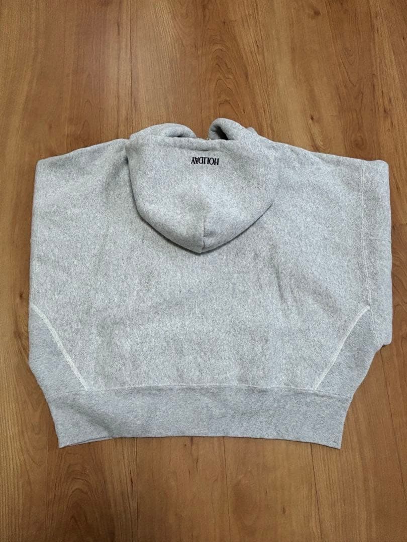 HOLIDAY REVERSE WEAVE ZIP HOODI グレー