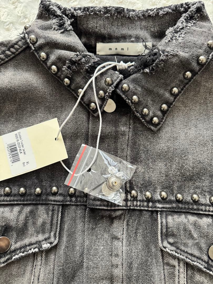 MNML スタッズ付きデニムジャケット XLサイズ