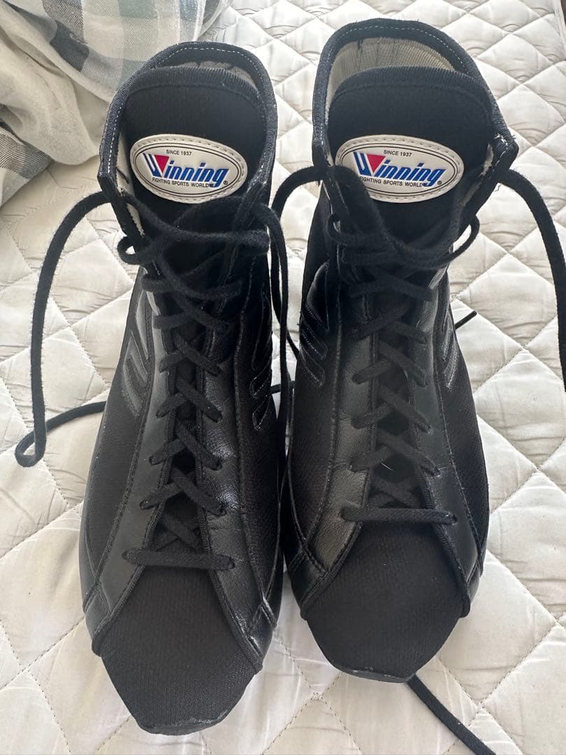 Winning ボクシングシューズ ブラック ハイカット