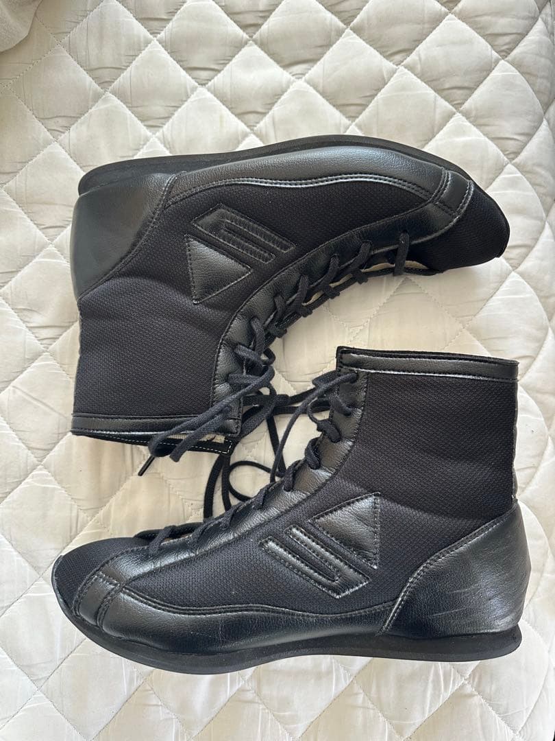 Winning ボクシングシューズ ブラック ハイカット