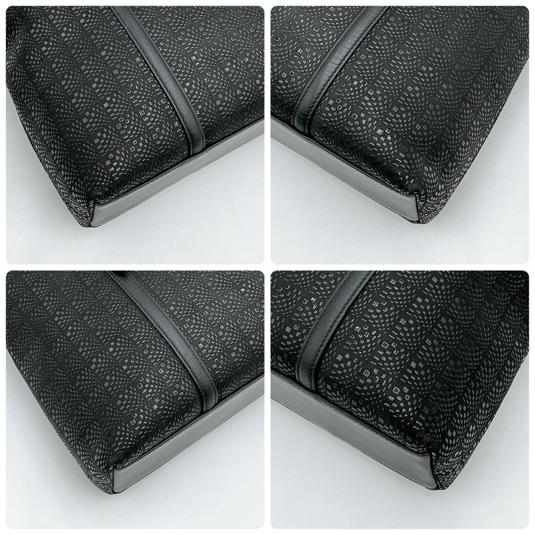 美品 印傳屋 印伝 市松模様 トートバック フォーマル ディアスキンf575