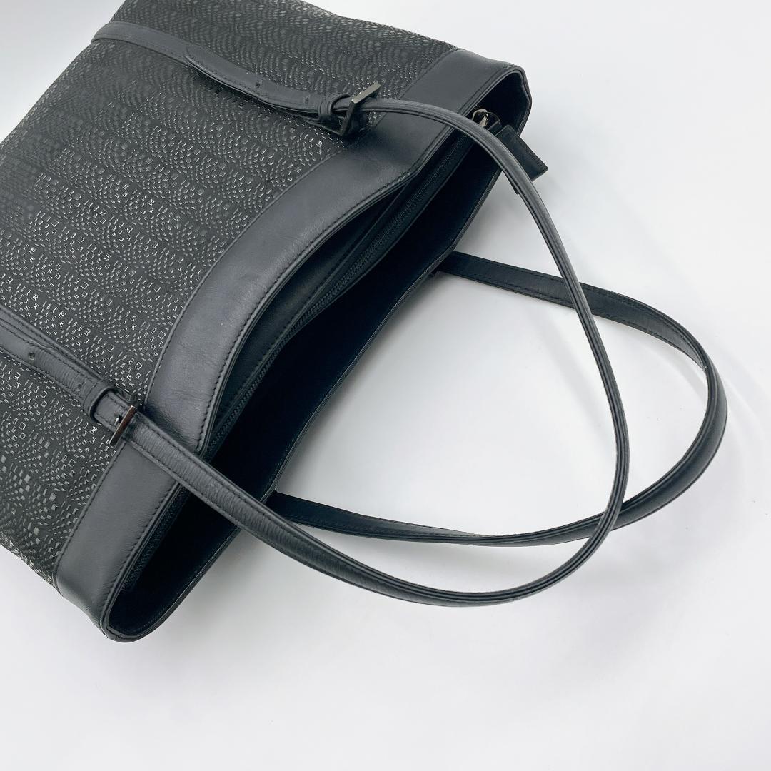 美品 印傳屋 印伝 市松模様 トートバック フォーマル ディアスキンf575