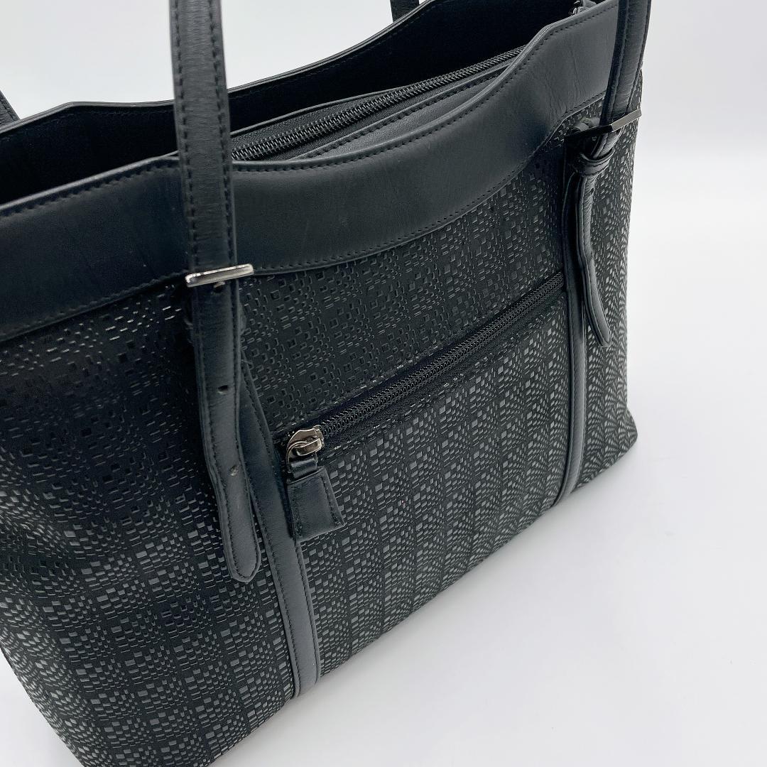 美品 印傳屋 印伝 市松模様 トートバック フォーマル ディアスキンf575