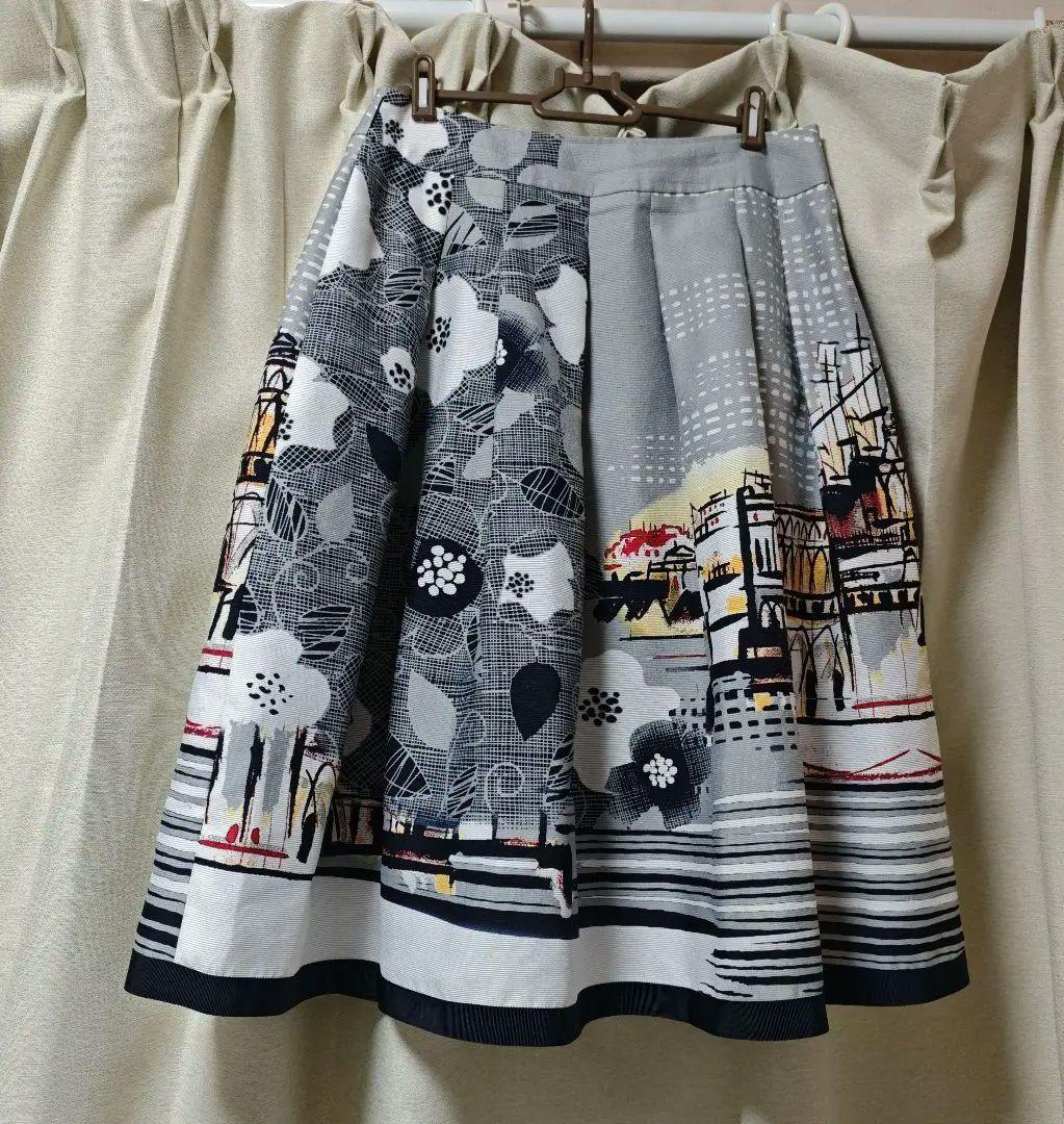 (訳あり)M'S GRACY エムズグレイシー プリーツフレアスカート LL