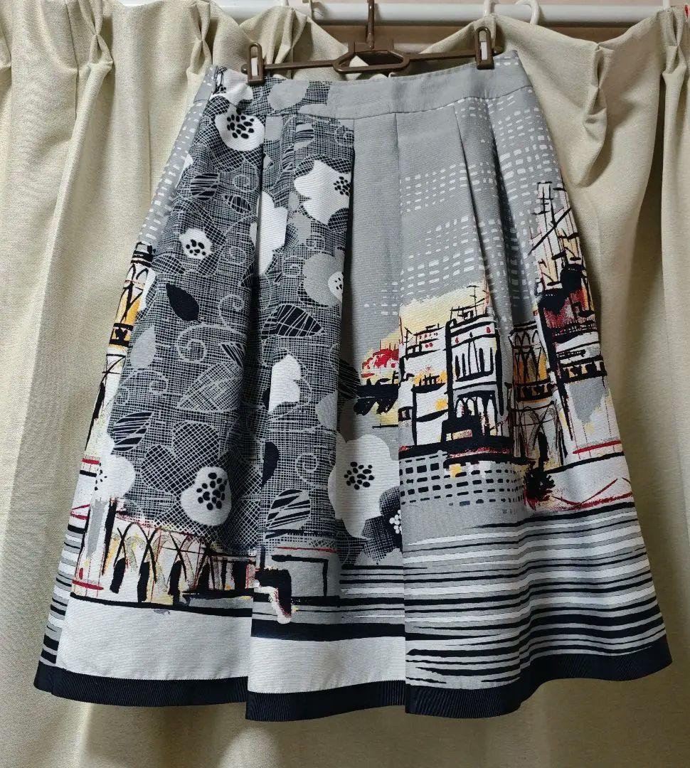 (訳あり)M'S GRACY エムズグレイシー プリーツフレアスカート LL