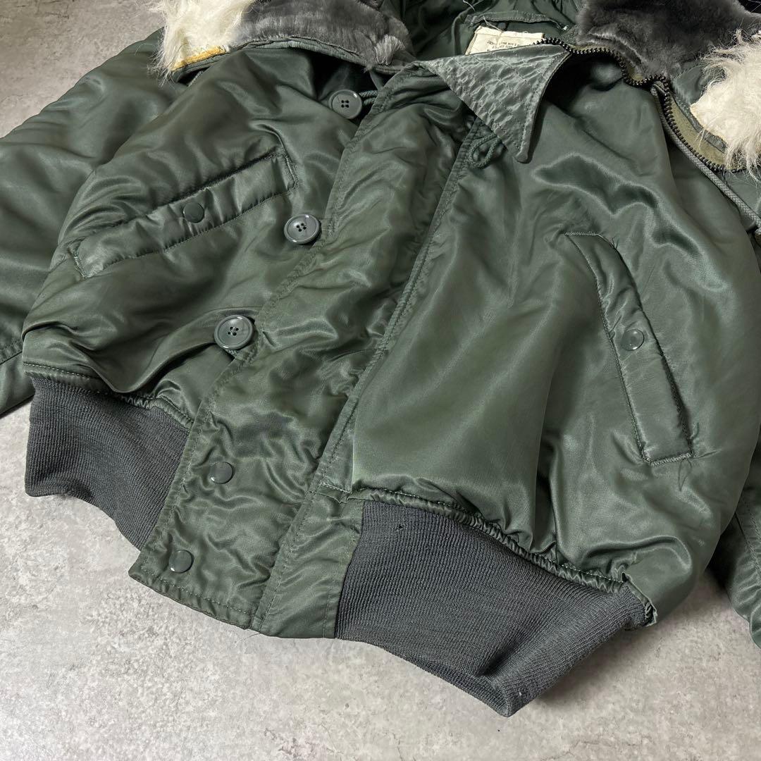 70's■アルファインダストリーズ【L】N-2B フライトジャケット カーキ