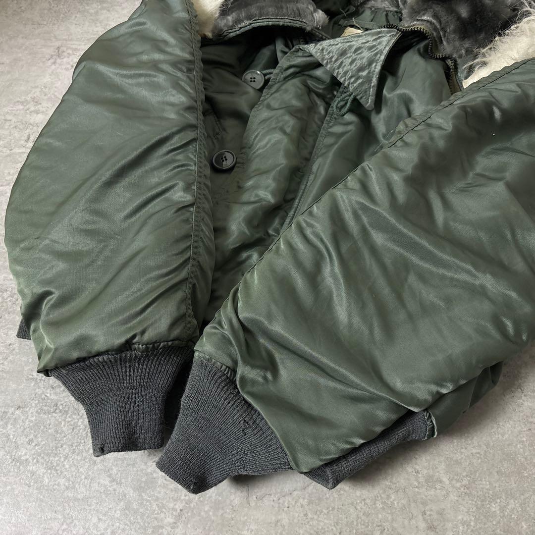 70's■アルファインダストリーズ【L】N-2B フライトジャケット カーキ