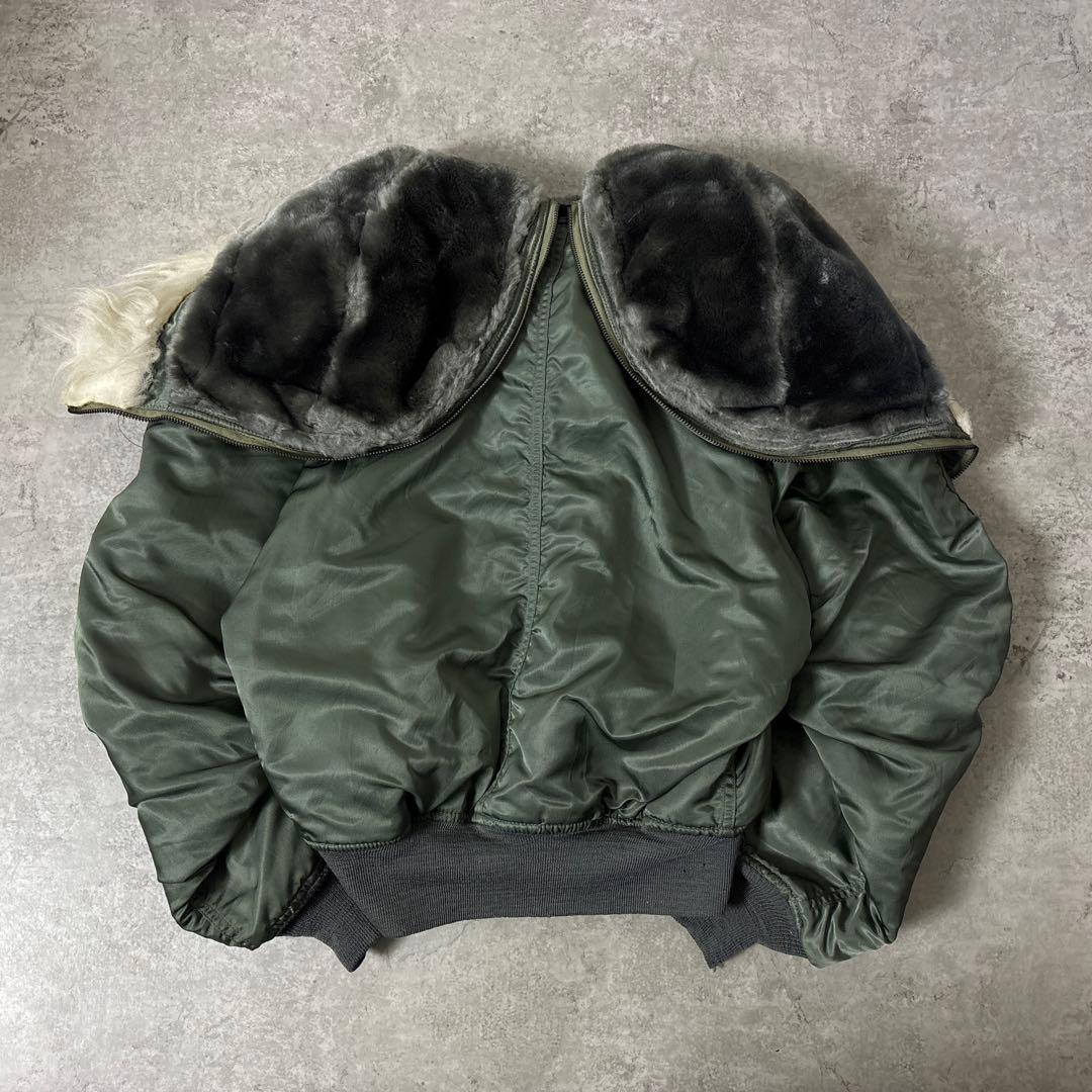 70's■アルファインダストリーズ【L】N-2B フライトジャケット カーキ