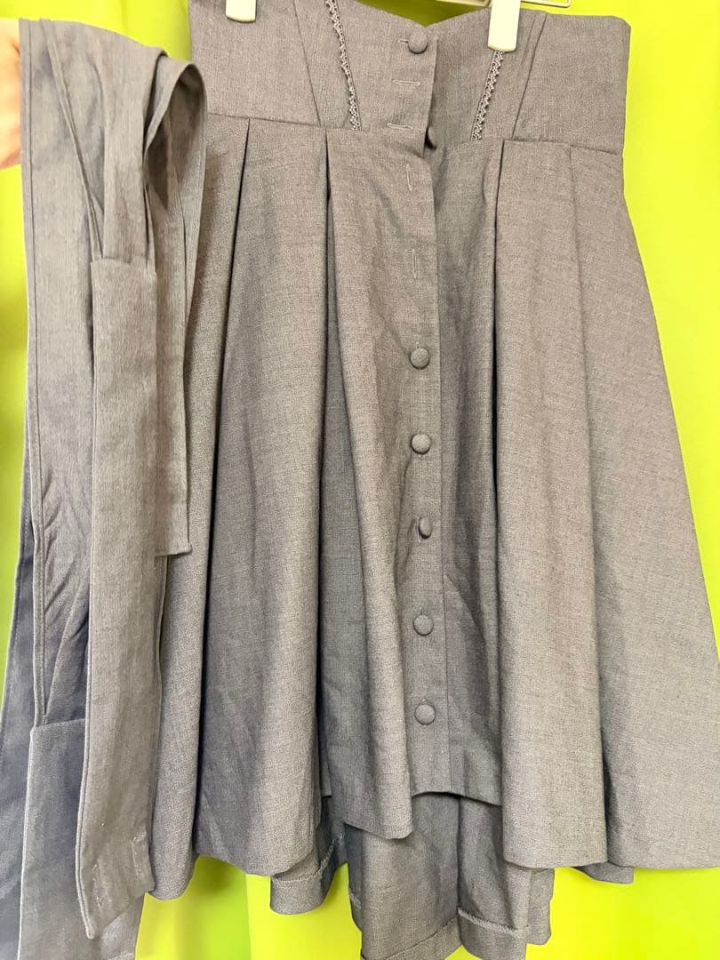 *難あり　sheglit シェグリット ハイウエストタックスカート　グレー M