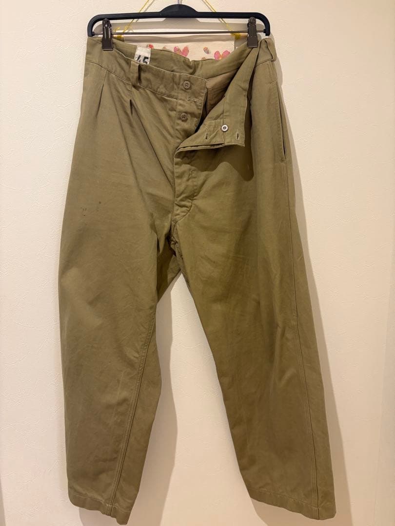 50-60’s FRENCH ARMY M52 CHINO PANTS - 45
