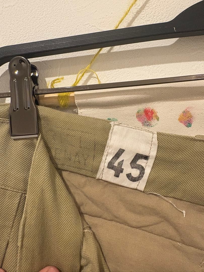 50-60’s FRENCH ARMY M52 CHINO PANTS - 45