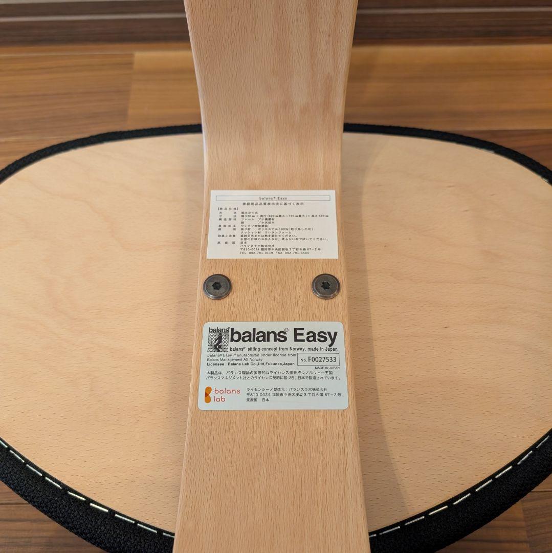 バランスラボ バランスチェア バランスイージー ブラック 通常フレーム 中古美品