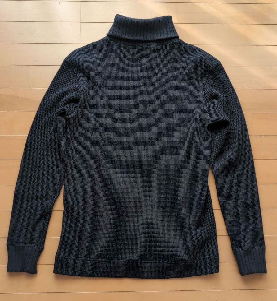 美品 ナイジェルケーボン ワッフルタートルネック 48　ダークネイビー