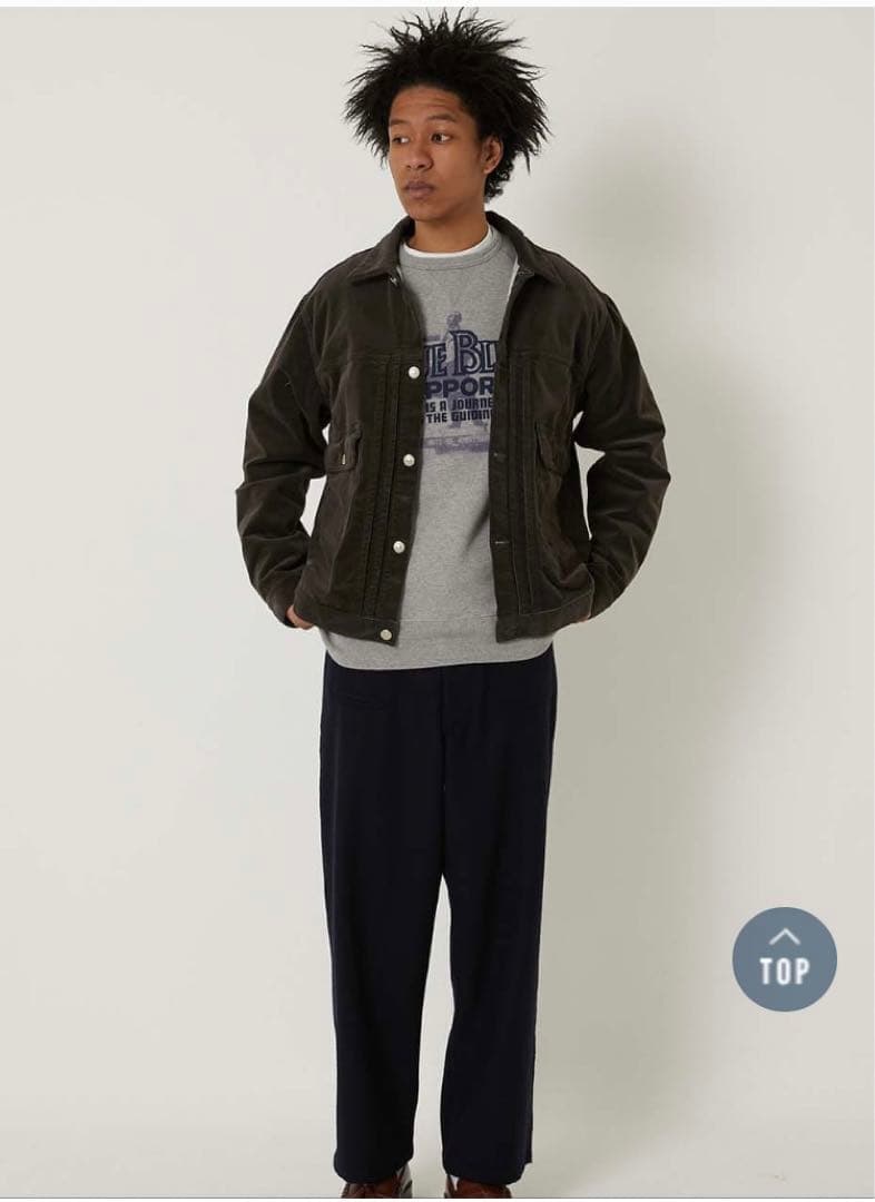 ブラッシュドバック ストレッチコーデュロイ トラッカージャケット