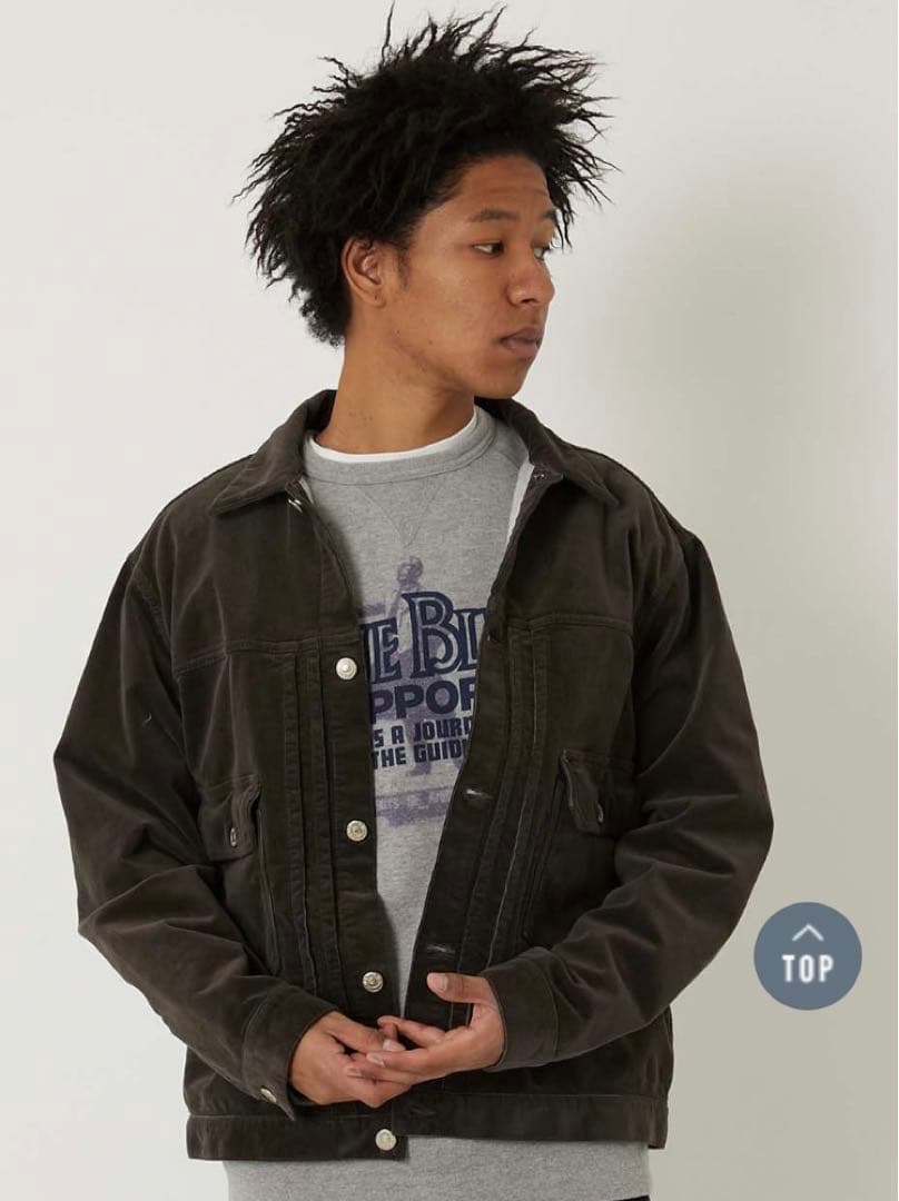 ブラッシュドバック ストレッチコーデュロイ トラッカージャケット