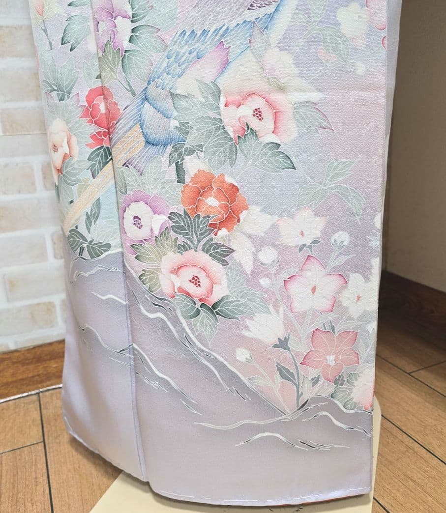 ライトパープル訪問着と袋帯・帯揚げ帯締めの4点フルセット