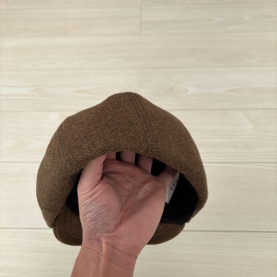 CPH 510 ブラウン ツイード ヘリンボーン キャスケット