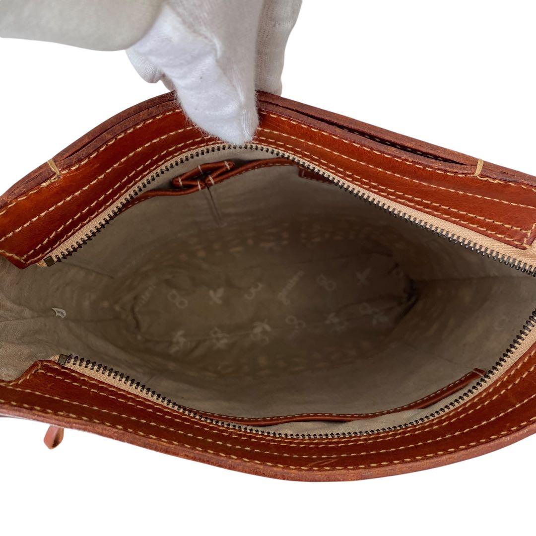 美品　ゲンテン　マルチカットワーク　ショルダーバッグ　バケツ型