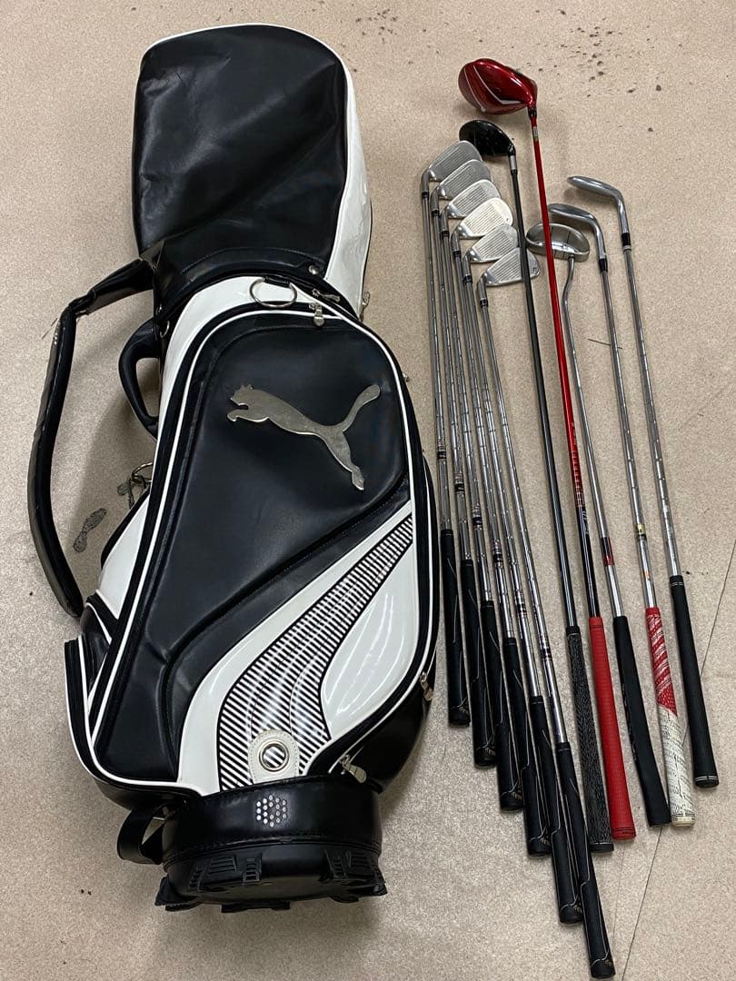 3-2422 PUMAゴルフバッグ・ゴルフクラブ11本セット