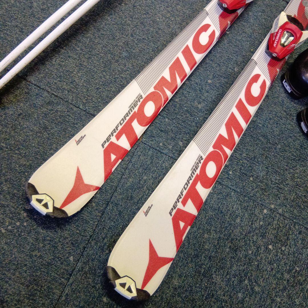 整備済 …ホットWAX仕上げ ジュニア用130cm ATOMIC 板…カザマ靴…