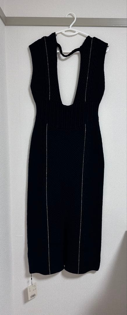 新品　Eaphi STRIPE CABLE KNIT ONE PIECE