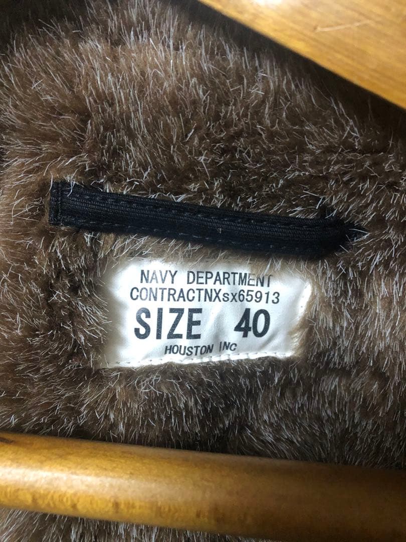 ヒューストン BLUE PORT 日本製 N-1 デッキジャケ黒、新品‼️即日発送