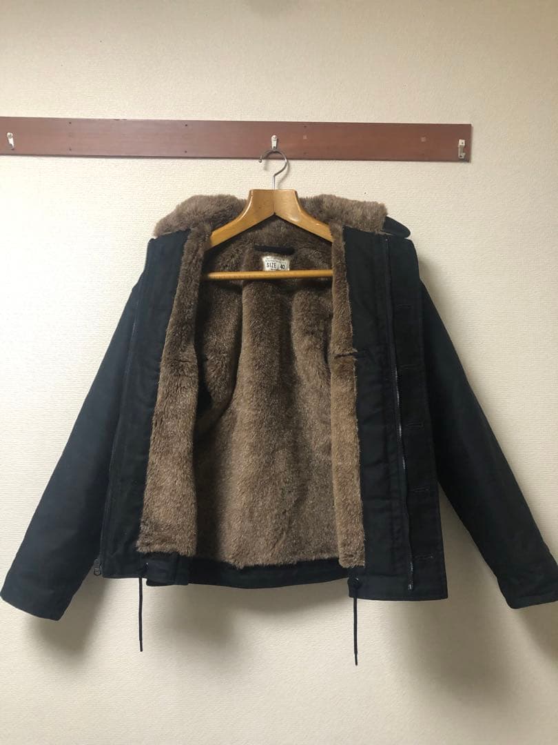 ヒューストン BLUE PORT 日本製 N-1 デッキジャケ黒、新品‼️即日発送