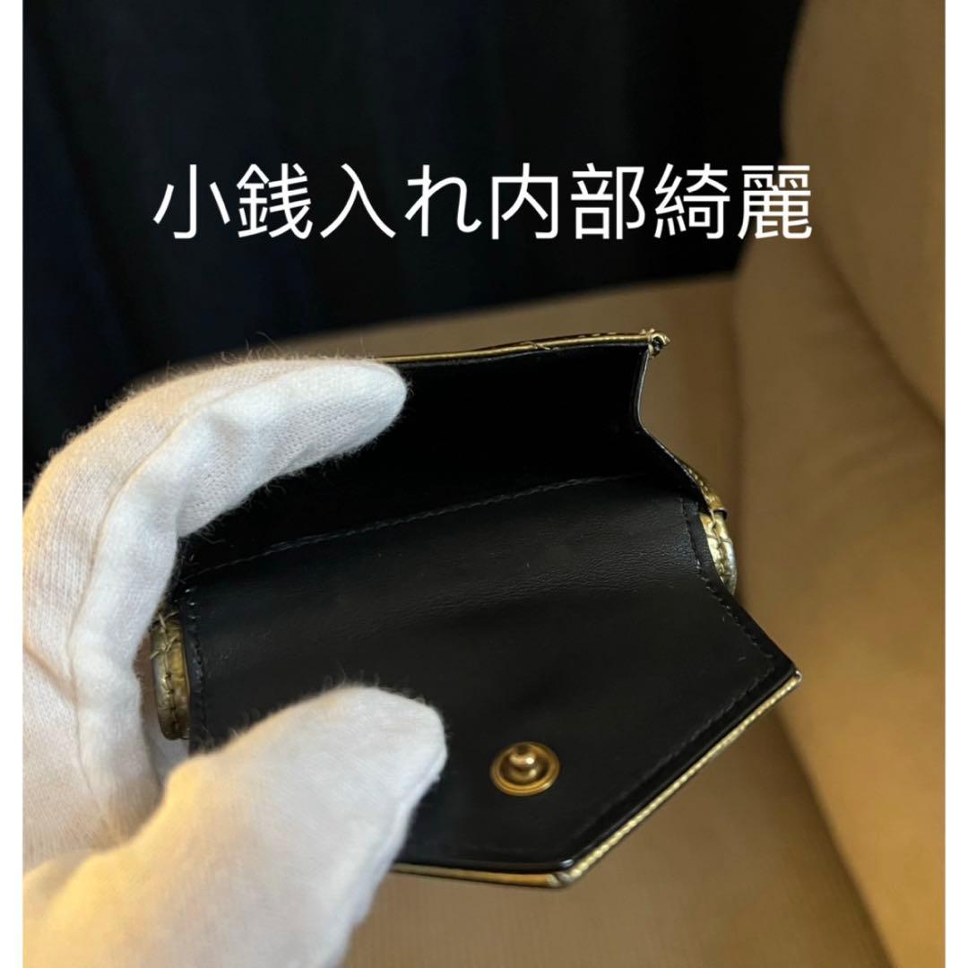 値下げ◎YSL サンローラン三つ折り財布Wallet ウォレットミニ財布ゴールド