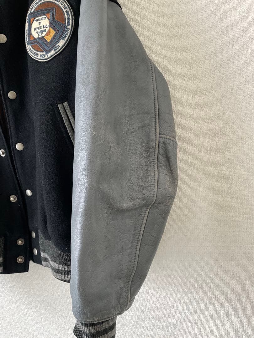 ボ*ン様 80年代ヴィンテージ　MEN'S BIGI スタジャン 黒/グレー