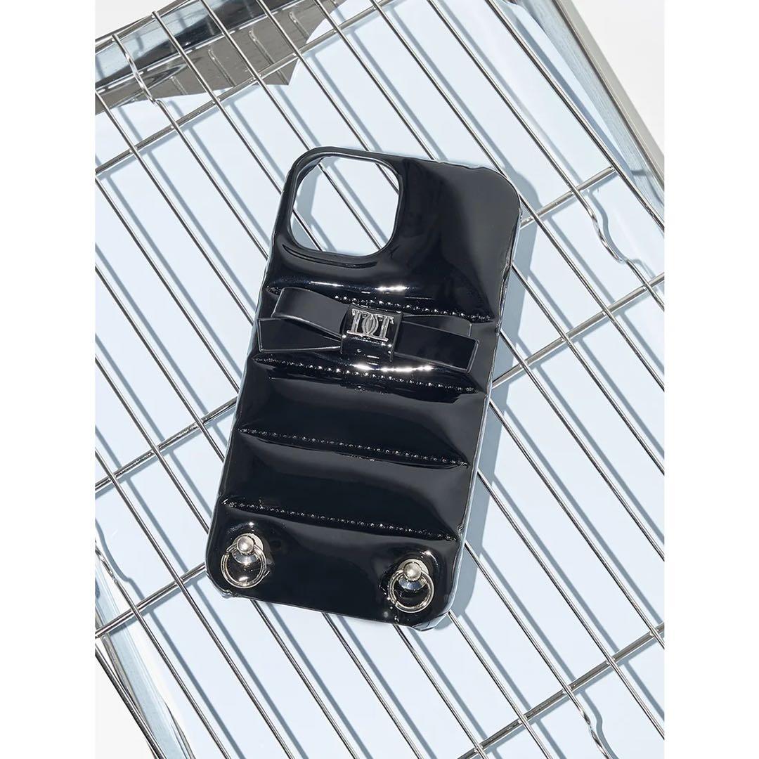 新品未開封 ダーリッチ DDリボンiPhoneケース ブラック 12-12pro