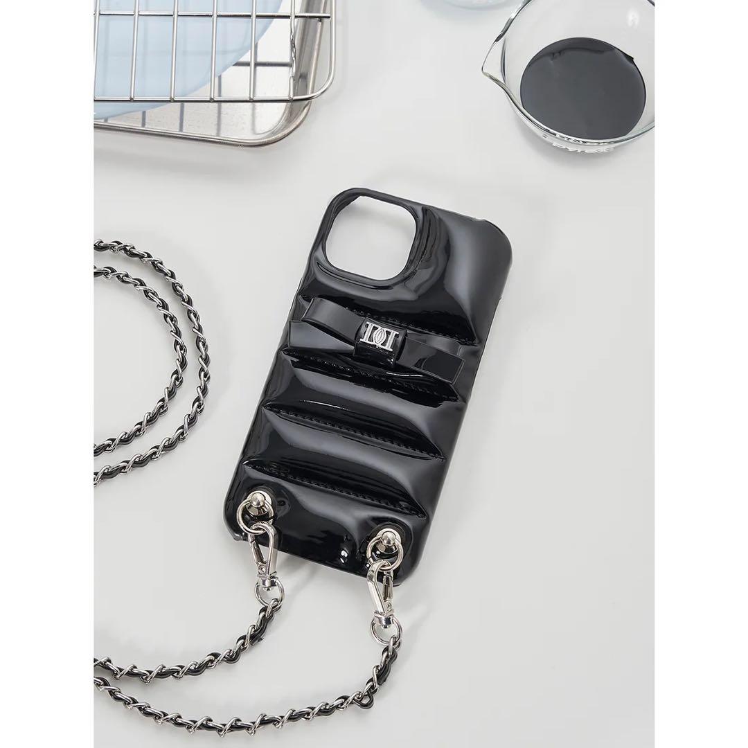 新品未開封 ダーリッチ DDリボンiPhoneケース ブラック 12-12pro