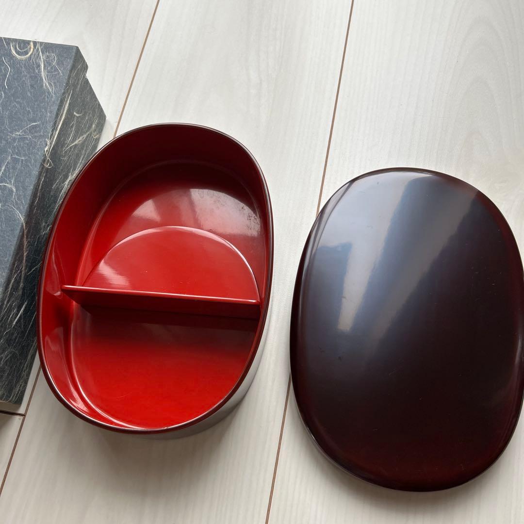 輪島塗　漆器　弁当箱 仕切り付き