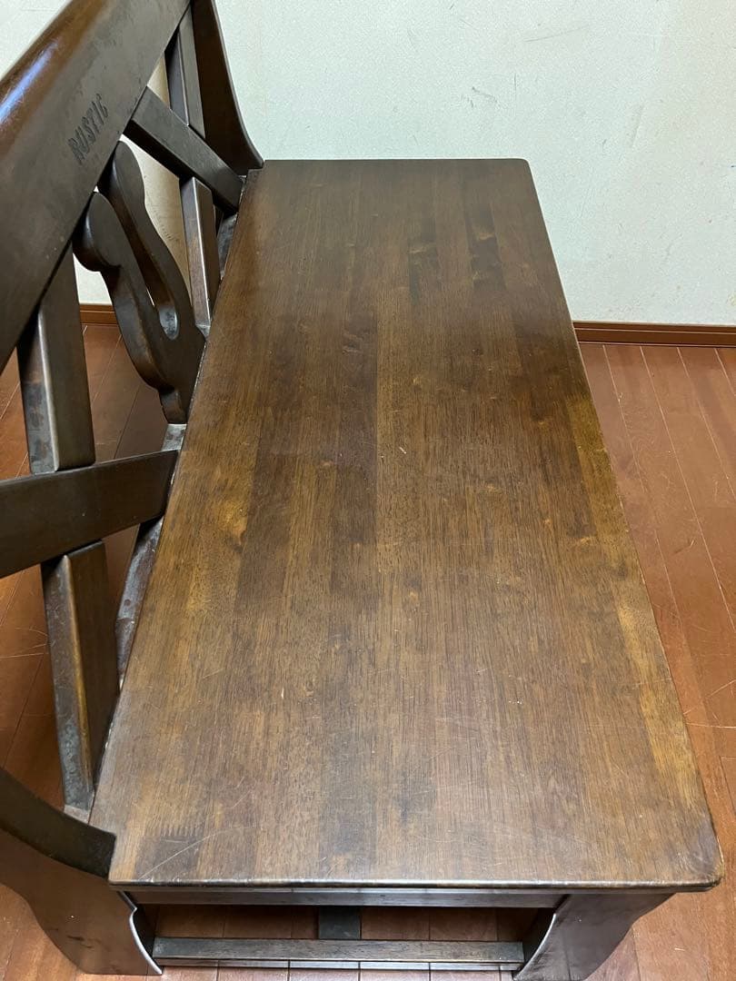 【愛知周辺手渡し大歓迎】カリモク ルスティックRUSTIC】 2人掛ベンチ