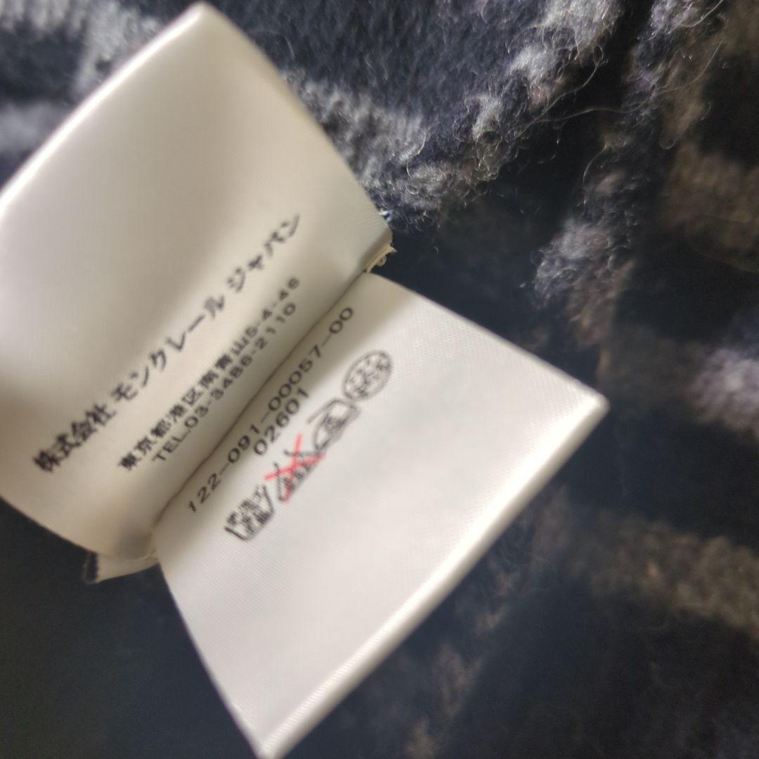 MONCLER ♡男女兼用ストライプマフラー ブラック/グレー