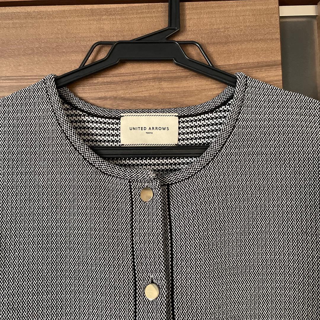 UNITED ARROWS ペプラム フリル　ジャカード ニットベスト