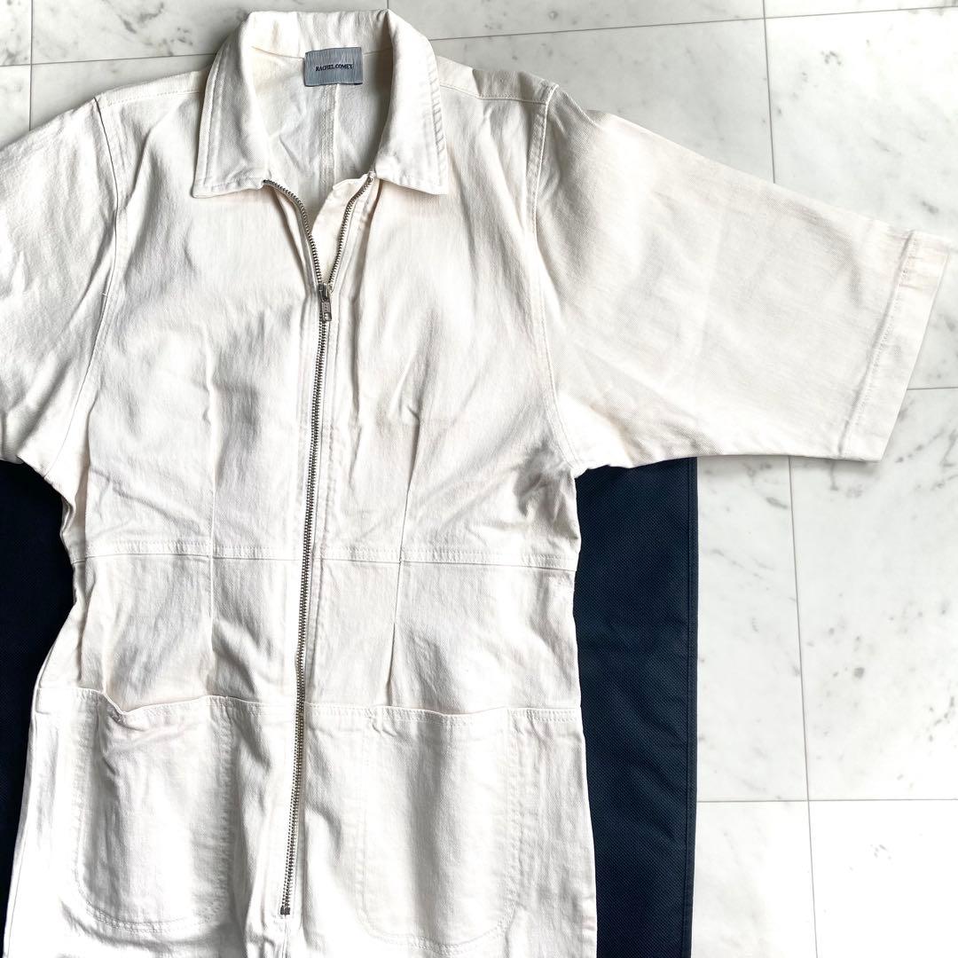 極美品 レイチェルコーミー ホワイトデニムジャンプスーツ オールインワン USA