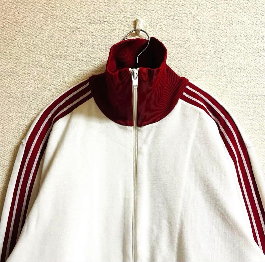 80's adidas 西ドイツ製 トラックジャケット サイズ4 オフホワイト