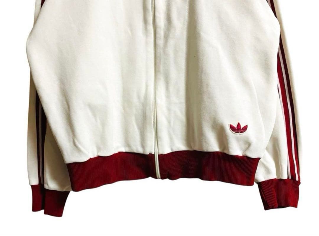 80's adidas 西ドイツ製 トラックジャケット サイズ4 オフホワイト