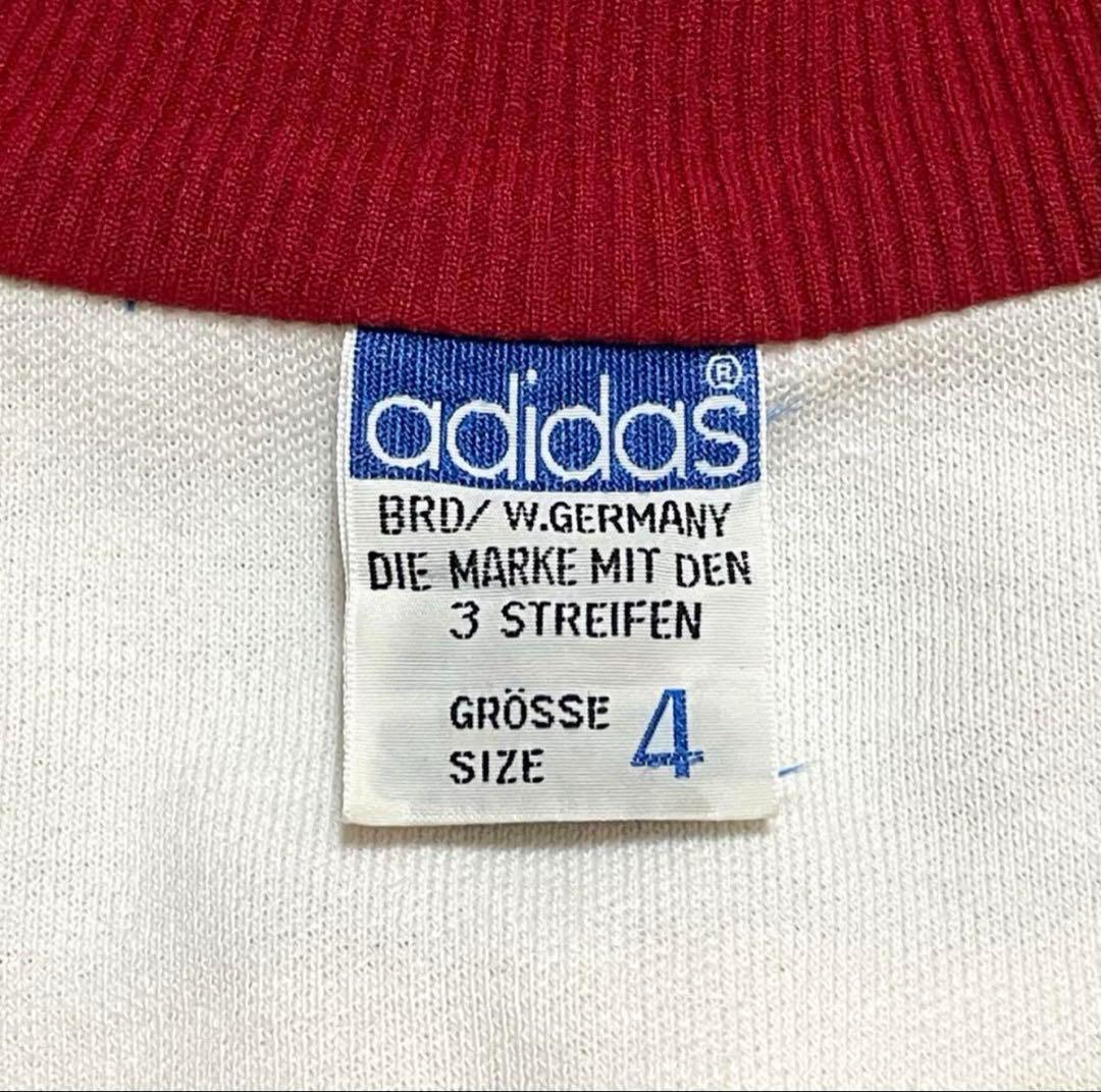 80's adidas 西ドイツ製 トラックジャケット サイズ4 オフホワイト