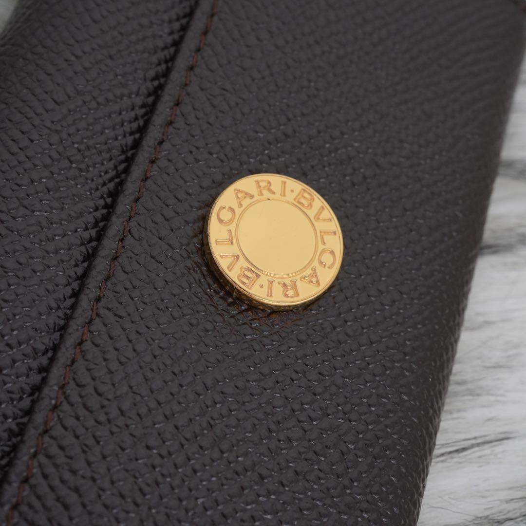 未使用品　箱付き　BVLGARI ブルガリ　キーケース　レザー　ブラウン　希少