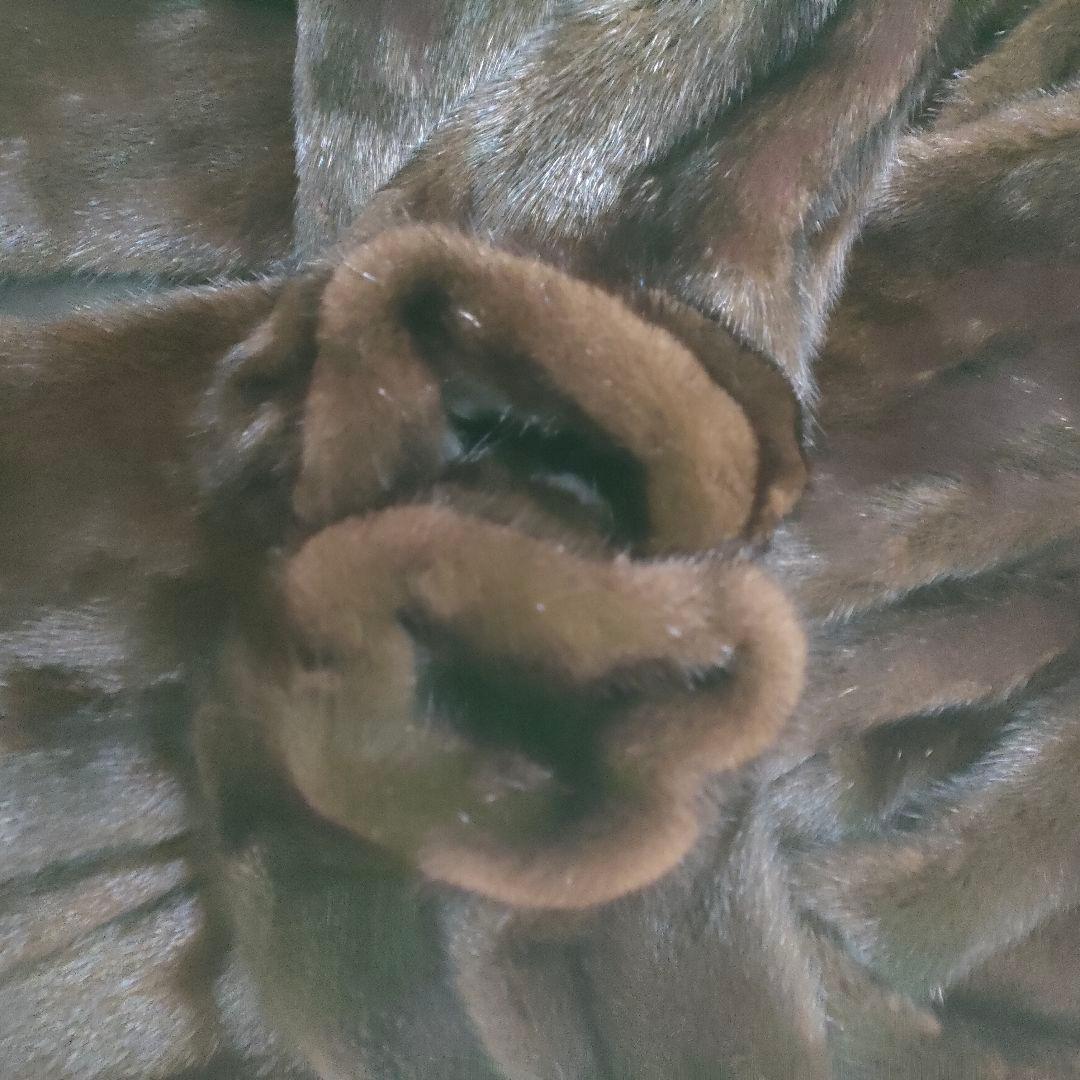 超高級 13号 SAGA MINK ミンクファー コート 毛皮 リアルファー 茶