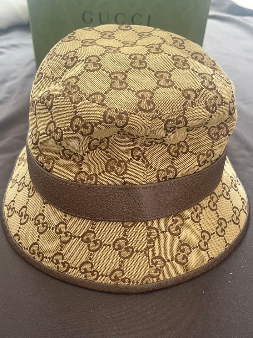 GUCCI バゲハ　GGモノグラム バケットハット　帽子　グッチ　キャンバス